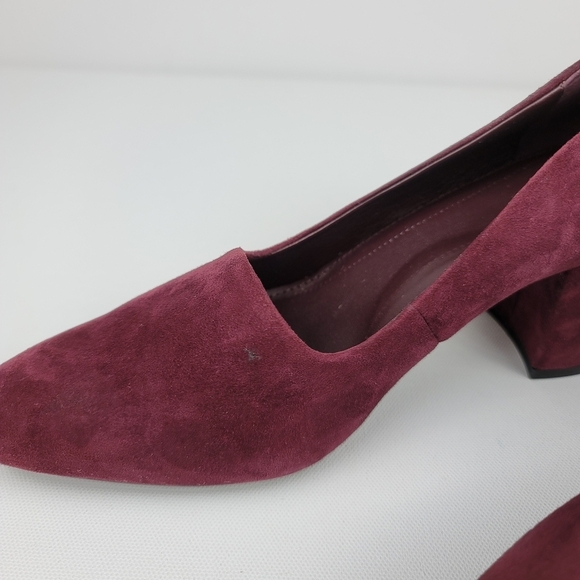 Nurture shoes maroon suede block heel Pumps size 9 - Picture 7 of 9